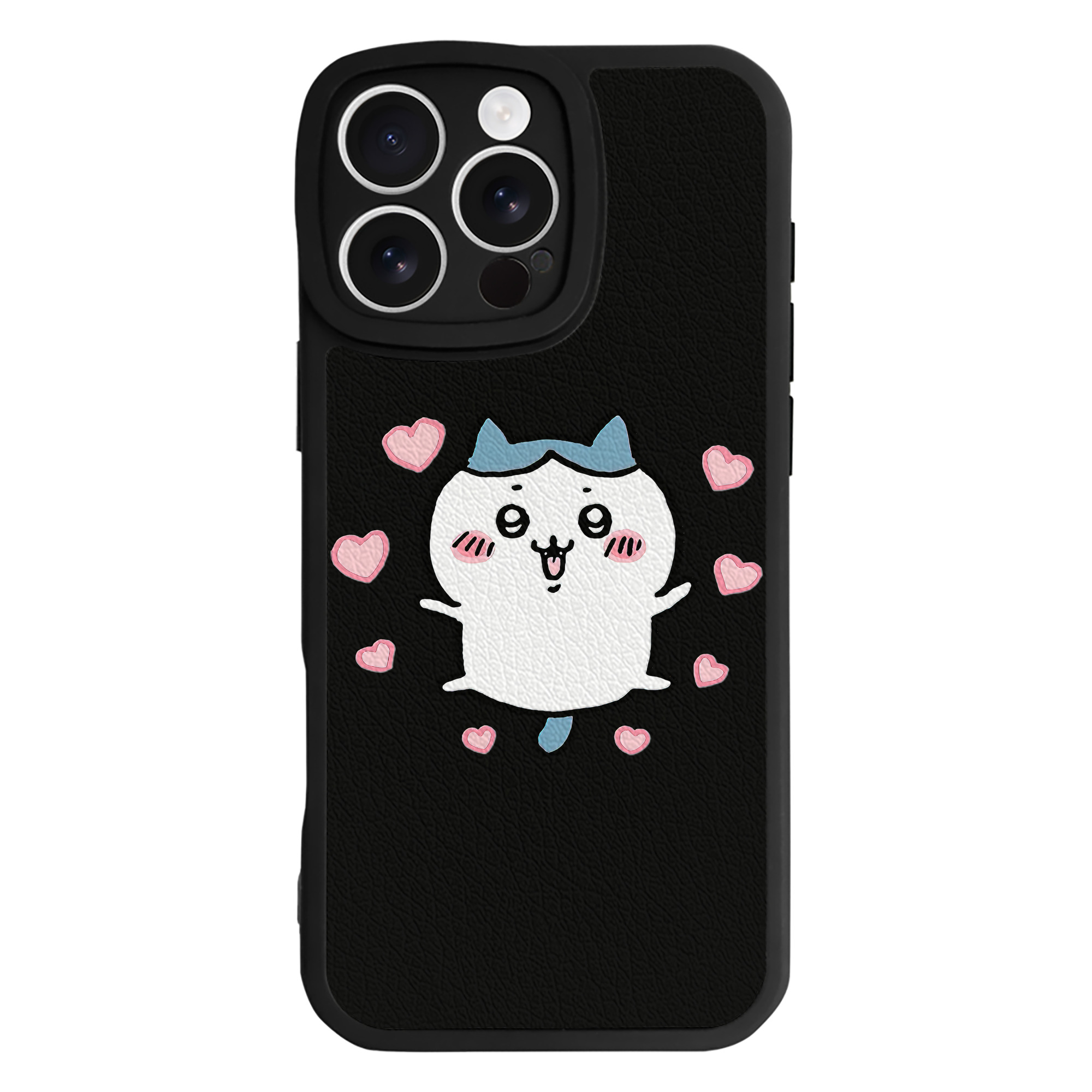 （画像用） ちいかわ ハチワレ Chii-kawa hachiware 【iPhone 16シリーズ対応】シリコンスマホケース（レザー調） 材質：シリコン
